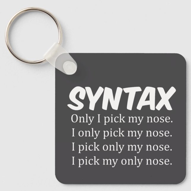 Porte-clés Syntaxe Collecte drôle de nez (Recto)
