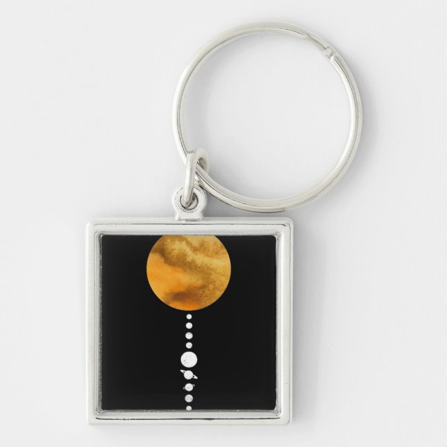 Porte-clés Système solaire minimal (Devant)