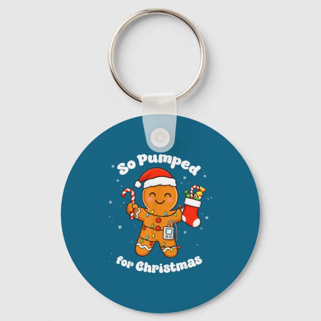 Porte-clés T1D So Gingerbread Diabetic Pumped (Recto)