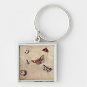 Porte-clés T31566 une étude de divers insectes, fruit et