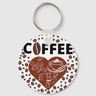 Porte-clés T-shirt amateur de café