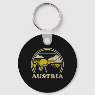 Porte-clés T Shirt Autriche Vintage Randonnée Montagnes Tee