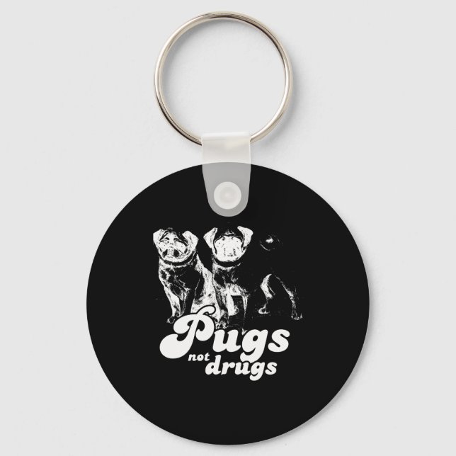 Porte-clés T-shirt carlins NON DROGUES (Recto)