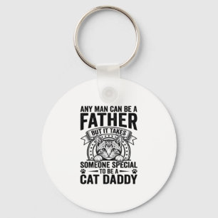 Porte-clés T-Shirt D avec citation de Papa Chat gravure vinta