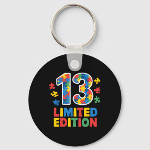 Porte-clés T-shirt de sensibilisation à l'autisme pour garçon