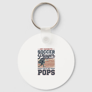 Porte-clés T-shirt drôle de football pops dessin de gravure v