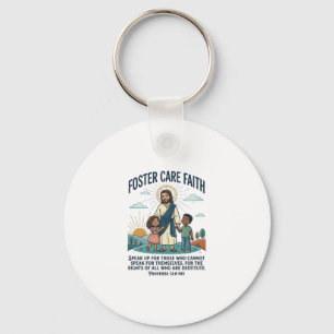 Porte-clés T-shirt graphique chrétien Adoption de Jésus Soins