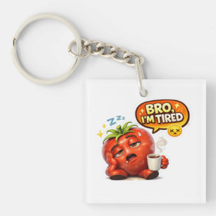 Porte-clés T-shirt graphique drôle pour homme avec tomate