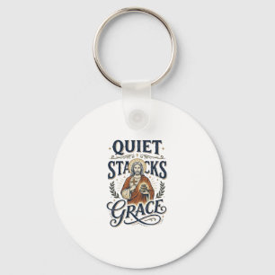 Porte-clés T-shirt graphique Jésus bibliothécaire Art chrétie
