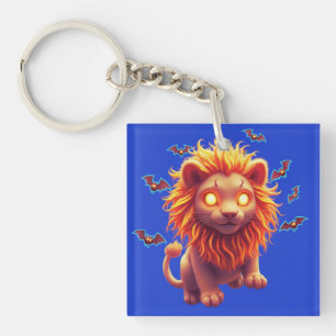 Porte-clés T-shirt Halloween Lion Fantôme pour les amoureux d