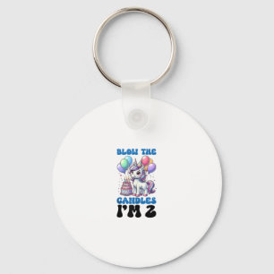 Porte-clés T-shirt Licorne Enfants 2ème Fête d'anniversaire G