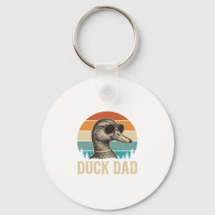 Porte-clés T-shirt Papa Canard Gravure Vintage Rétro Coucher