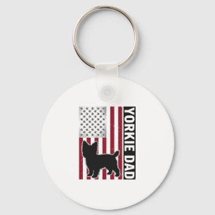 Porte-clés T-shirt pour chien avec gravure vintage patriotiqu