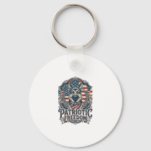 Porte-clés T-shirt vectoriel graphique patriotique Berger All