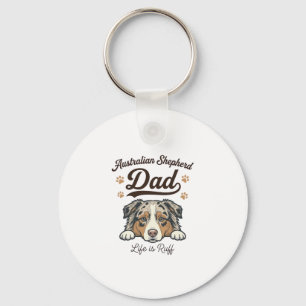 Porte-clés T-shirt vintage La vie de papa Australian Shepherd