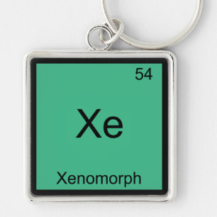Porte-clés T-shirt Xe - Symbole de l'élément de chimie drôle 
