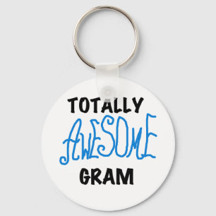 Porte-clés T-shirts bleus et cadeaux de gramme totalement