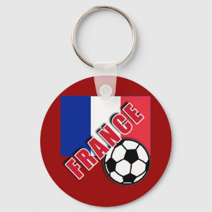 Porte-clés T-shirts de fan de foot du monde de la FRANCE