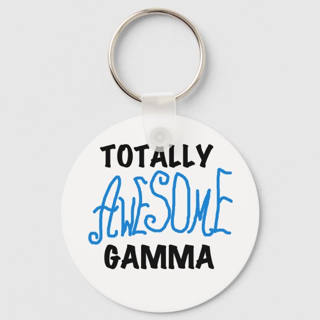 Porte-clés T-shirts et cadeaux bleus gamma totalement (Recto)