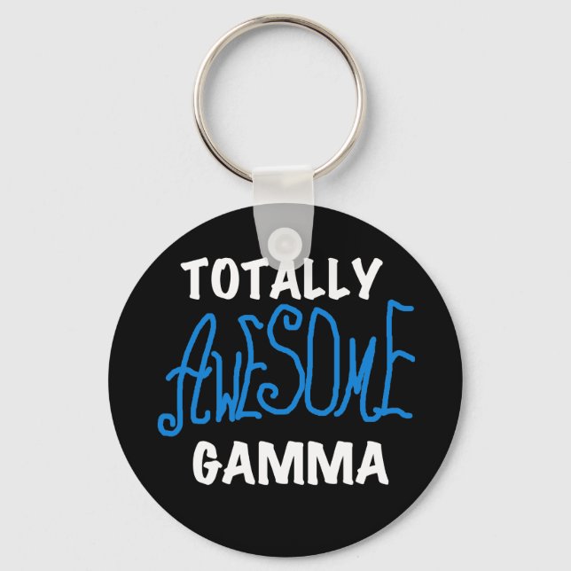 Porte-clés T-shirts et cadeaux bleus gamma totalement (Recto)