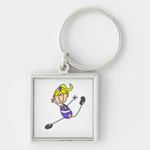Porte-clés T-shirts et cadeaux blonds de gymnastique de fille