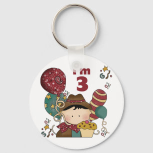 Porte-clés T-shirts et cadeaux Cowboy 3e anniversaire