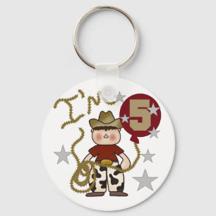 Porte-clés T-shirts et cadeaux Cowboy 5e anniversaire