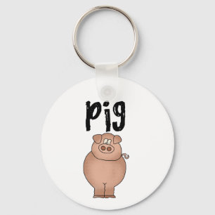 Porte-clés T-shirts et cadeaux d'animal de ferme de porc