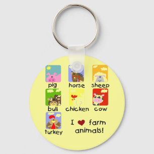Porte-clés T-shirts et cadeaux d'animaux de ferme