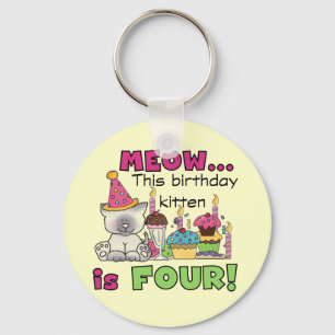 Porte-clés T-shirts et cadeaux d'anniversaire 4th Kitten