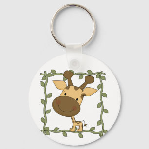 Porte-clés T-shirts et cadeaux de girafe de bébé