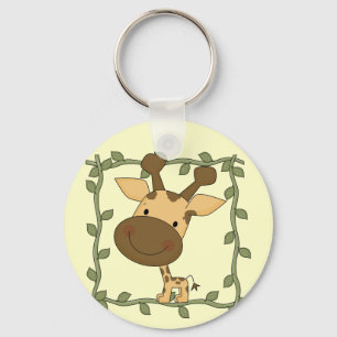 Porte-clés T-shirts et cadeaux de girafe de bébé