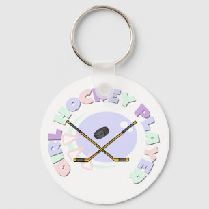 Porte-clés T-shirts et cadeaux de joueur de hockey de fille