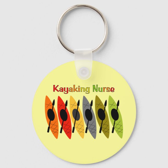 Porte-clés T-shirts et cadeaux de l'infirmière kayak (Recto)