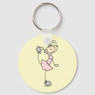 Porte-clés T-shirts et cadeaux de patinage artistique en robe