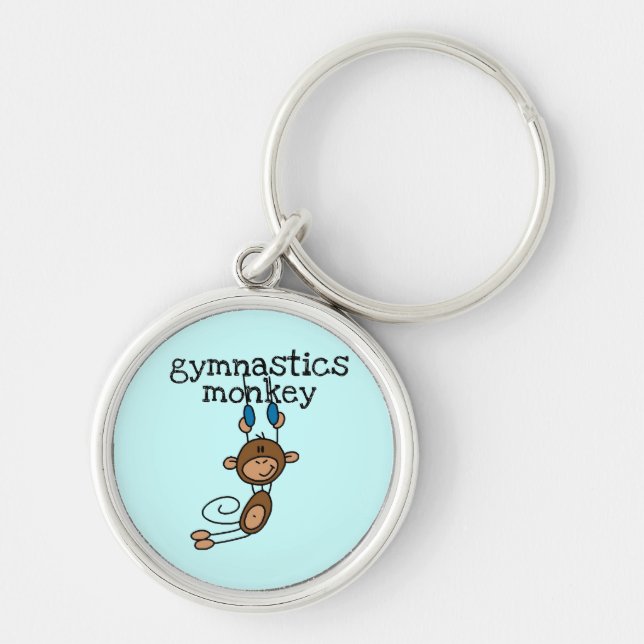 Porte-clés T-shirts et cadeaux de singe de gymnastique (Devant)