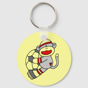 Porte-clés T-shirts et cadeaux du football de singe de
