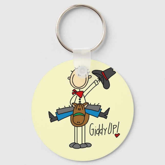 Porte-clés T-shirts et cadeaux Giddy Up Cowboy (Recto)