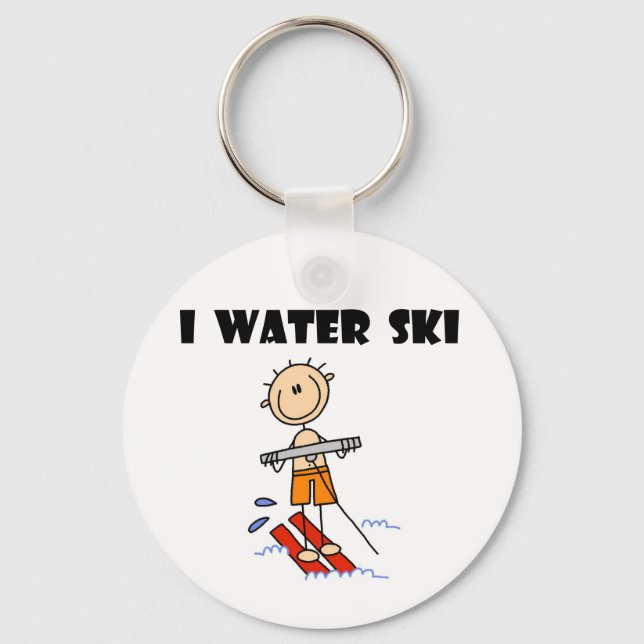 Porte-clés T-shirts et cadeaux I Water Ski (Recto)