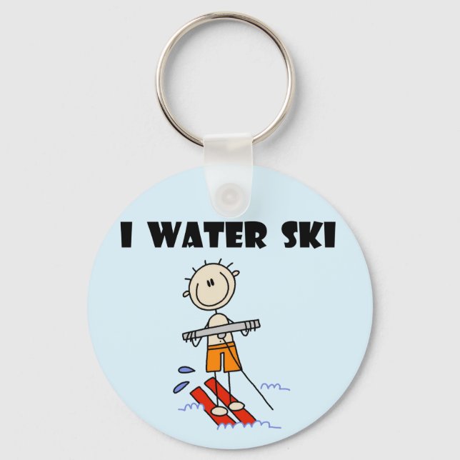 Porte-clés T-shirts et cadeaux I Water Ski (Recto)