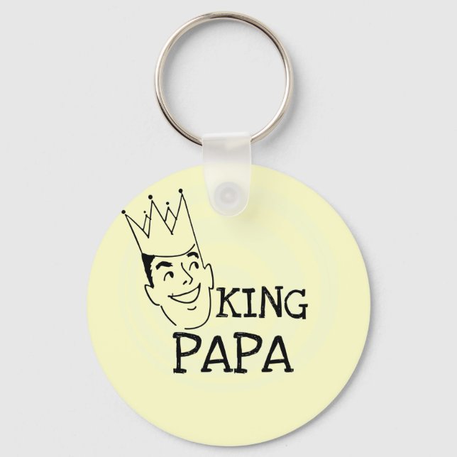 Porte-clés T-shirts et cadeaux King Papa (Recto)