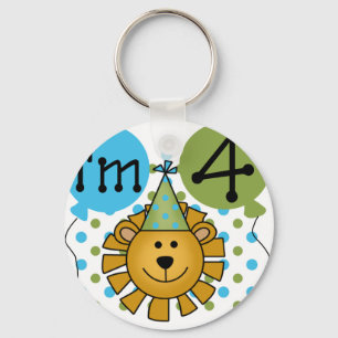Porte-clés T-shirts et cadeaux Lion 4th Birthday