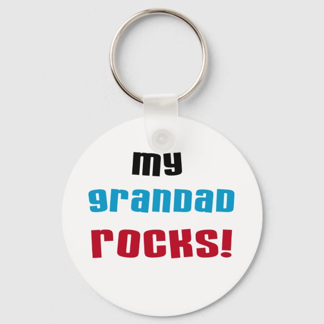 Porte-clés T-shirts et cadeaux My Grandad Rocks (Recto)