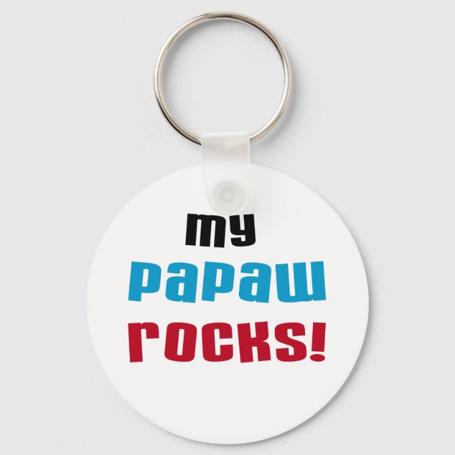 Porte-clés T-shirts et cadeaux My Papaw Rocks (Recto)