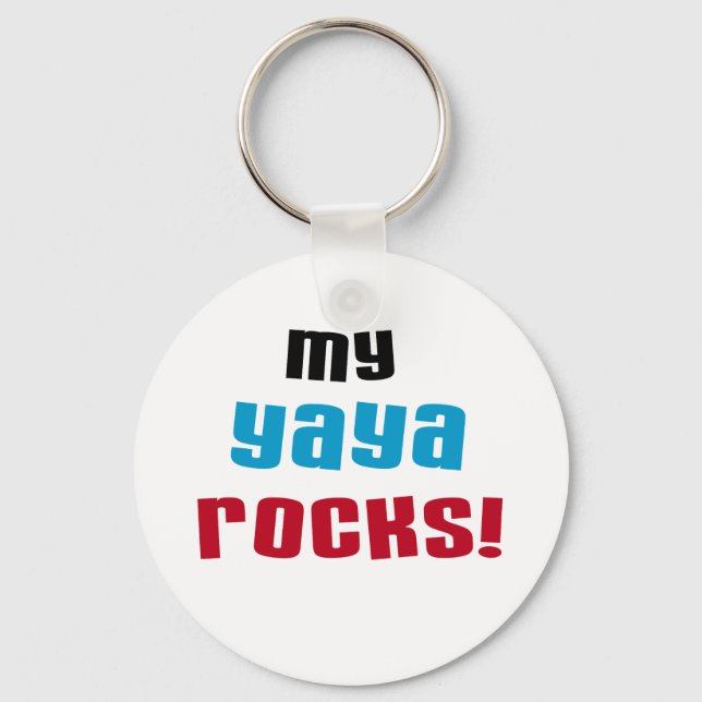 Porte-clés T-shirts et cadeaux My Yaya Rocks (Recto)