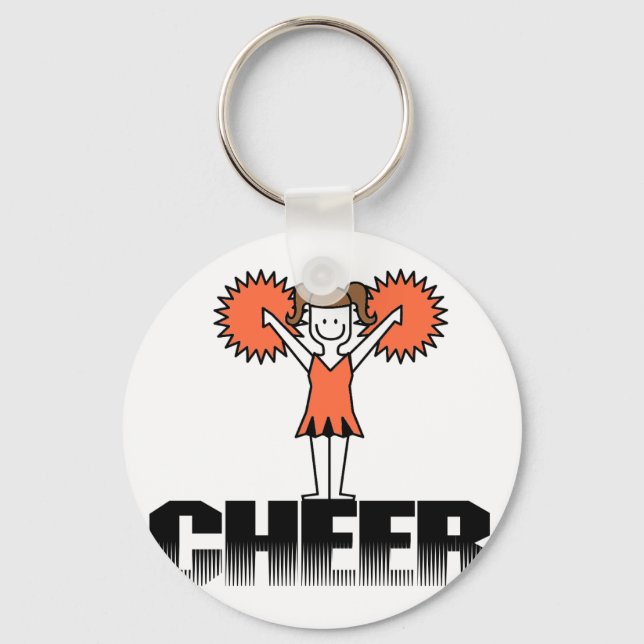 Porte-clés T-shirts et cadeaux Orange Cheerleader (Recto)