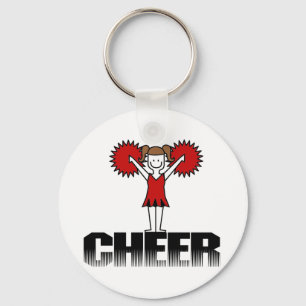 Porte-clés T-shirts et cadeaux Pom-pom girl rouges