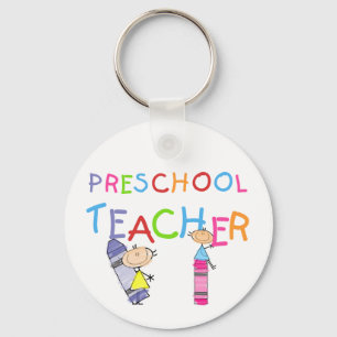Porte-clés T-shirts et cadeaux préscolaires de professeur de