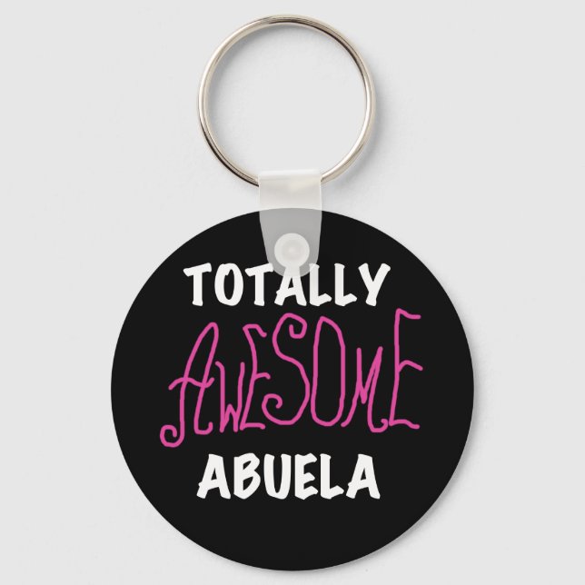 Porte-clés T-shirts et cadeaux roses d'Abuela absolument géni (Recto)