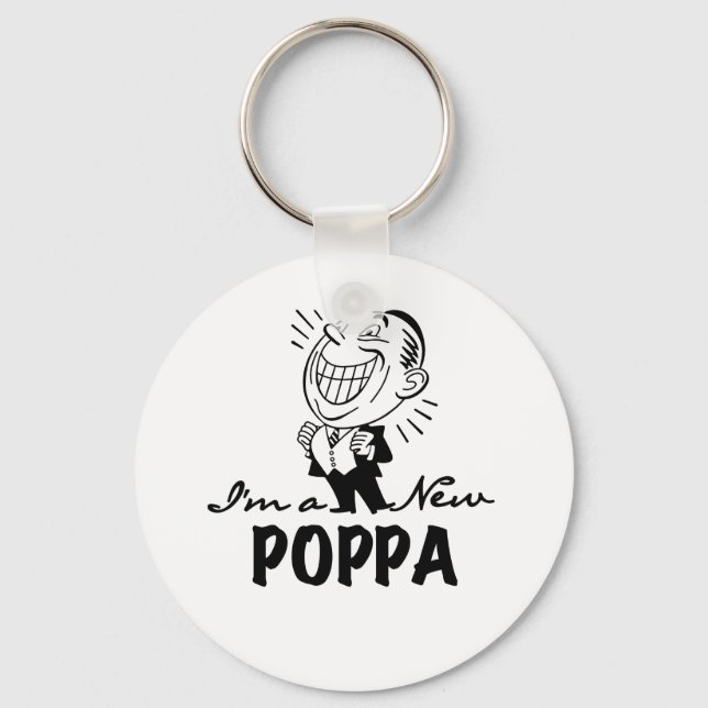 Porte-clés T-shirts et cadeaux Smiling New Poppa (Recto)